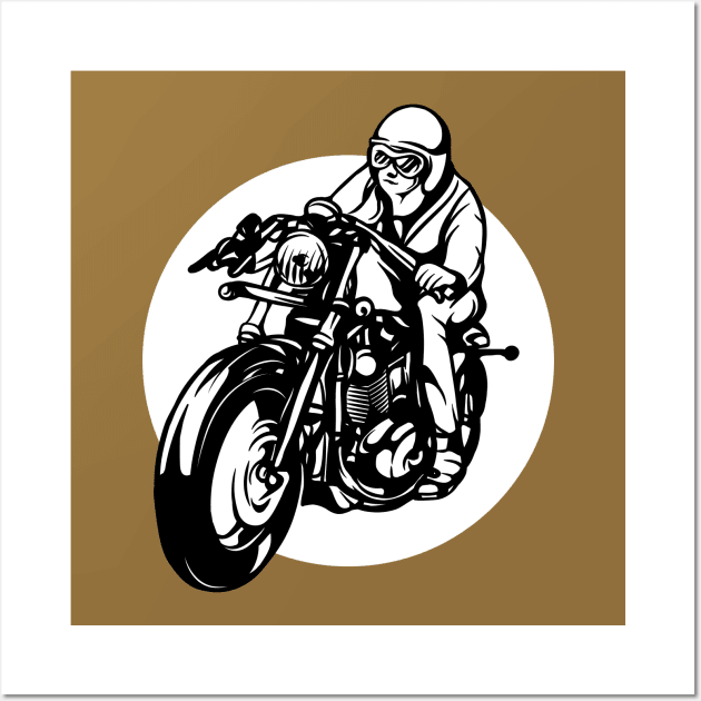 Classic Motorcycle Chopper Wall Art by GetTheCar